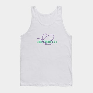 butterfly-monoline Tank Top